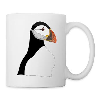 Puffin Head Print - Mug - white - Right