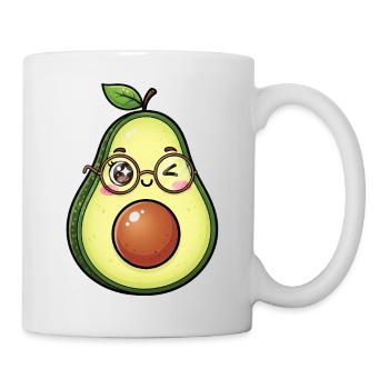 Avocado with Glasses Wink - Mug - white - Right