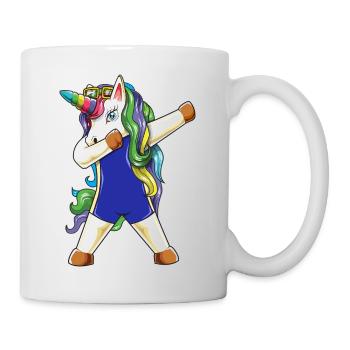 Einhorn-Schwimmer abpuppen Lustiges Sommerschwimmen - Tasse - Weiß - Rechts