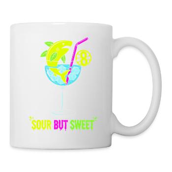 Sour But Sweet 8. Geburtstag Zitronenhai - Tasse - Weiß - Rechts