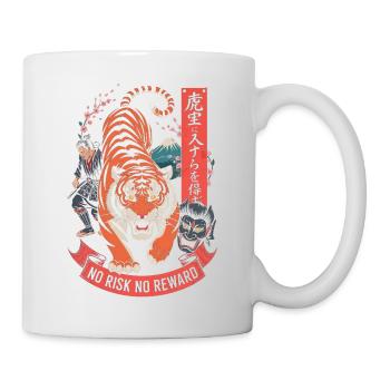 Design du Tiger Samurai Sans Risque Sans Récompense - Mug blanc - blanc - Droite