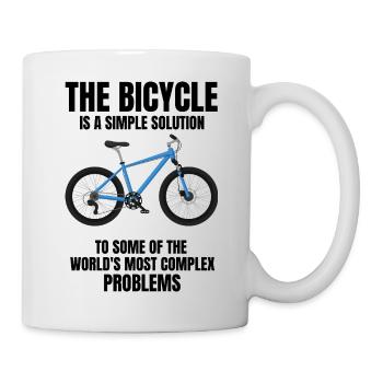 Cycliste cycliste Instructeur de cyclisme amateur de vélo - Mug blanc - blanc - Droite