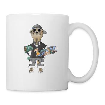 Savannen_Skater_Erdmaennchen - Mug - white - Right