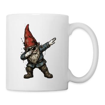 Gartenzwerg Dab – Lustiger Zwerg - Tasse - Weiß - Rechts