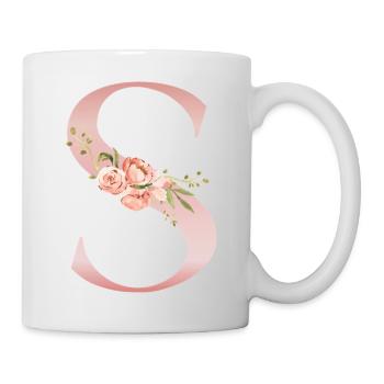 S Pastel Floral on Garment - Mug - white - Right