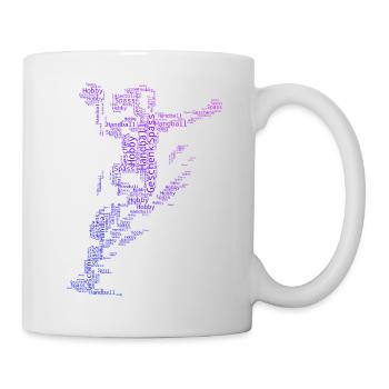 Iconisches Handball Motiv fuer Frauen - Tasse - Weiß - Rechts