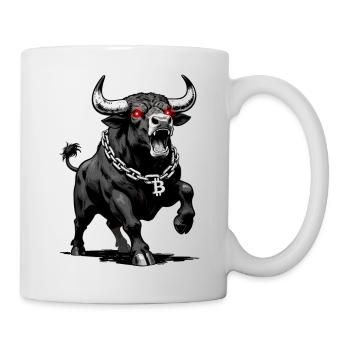 Bitcoin Bull Red Laser Eyes Crypto Bull Run - Mug blanc - blanc - Droite