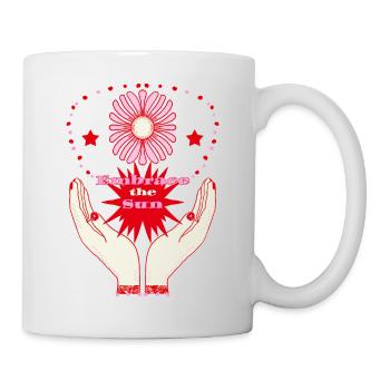 Embrace the sun: warmth and solar power - Mug - white - Right