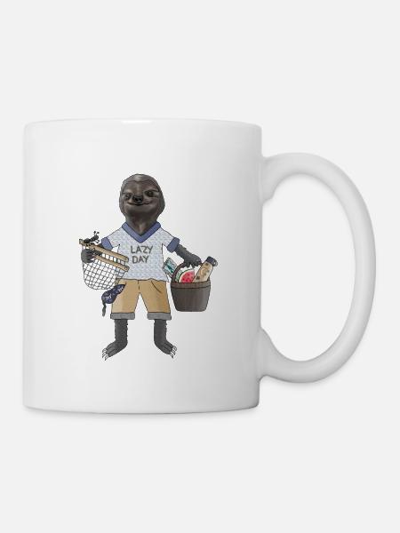 Lazy Vibes : paresseux en mode détendu - Mug blanc - blanc