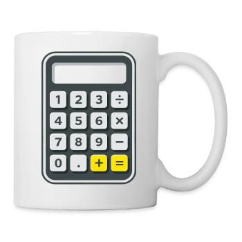 Calculatrice Costume Carnaval Nerd - Mug blanc - blanc - Droite