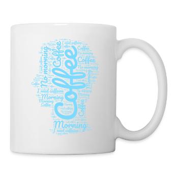 Morgenkaffee in Buchstaben - Tasse - Weiß - Rechts