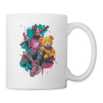 Punk Manga Rebel – Street Art Motif - Mug - white - Right