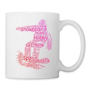 Snowboard Liebe klarer Look für Snowboard - Tasse - Weiß - Rechts