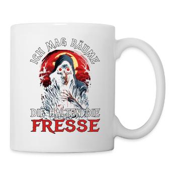 Ich mag Bäume - Die halten die Fresse - Tasse - Weiß - Rechts