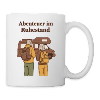 Abenteuer im Ruhestand Caravanreise - Tasse - Weiß - Rechts