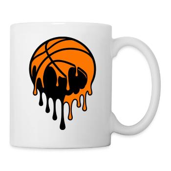 Design artistique de rue du basketball dégoulinant - Mug blanc - blanc - Droite
