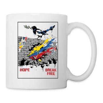 Hope Break Free Colombia Street Art - Mug - white - Right