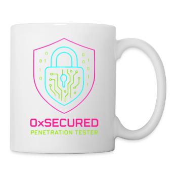 Shield 0xSecure Cyber-Penetrationstester - Tasse - Weiß - Rechts