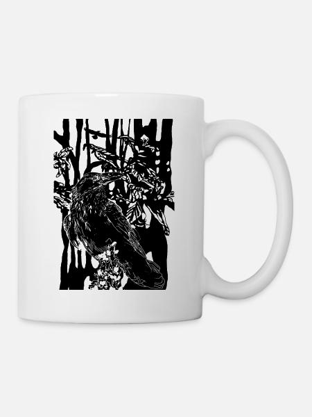Rabe - Tasse - Weiß