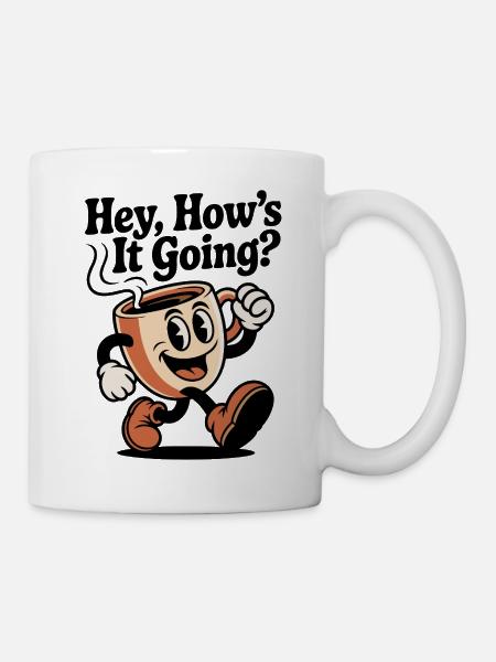 Laufender Kaffeebecher - Tasse - Weiß