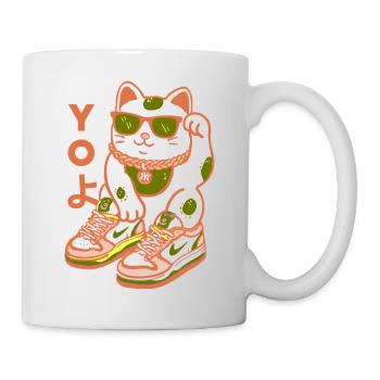 Yo Cat Streetwear Sneakers - Mug - white - Right