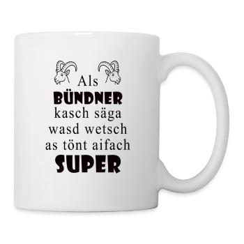 Dialecte des Grisons Super expression - Mug blanc - blanc - Droite