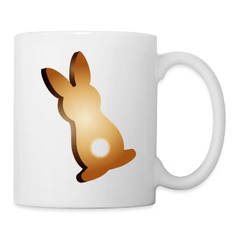 Easter bunny cookies with stubby tails - Mug - white - Right