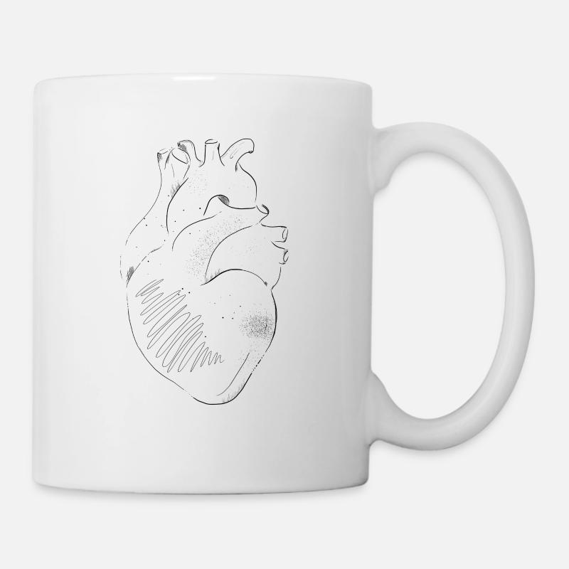 Anatomie du Cœur - Mug blanc - blanc