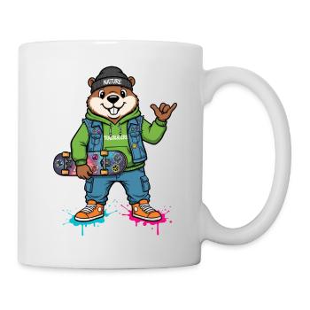 Trailbrawler Biber Skateheld - Tasse - Weiß - Rechts