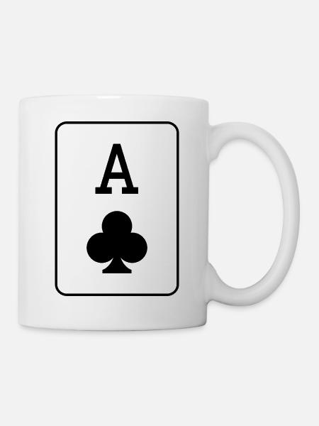 Ass der Kreuz - Tasse - Weiß