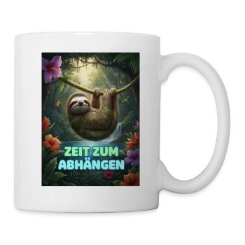 Time to hang out sloth neon - Mug - white - Right