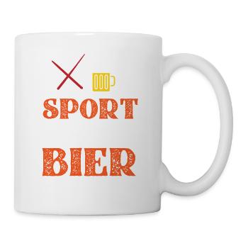 Le sport ? La bière fait pareil - Mug blanc - blanc - Droite