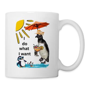 I do what I want - Penguin Cocktail - Mug - white - Right
