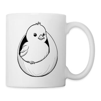 Caille d’oiseau dans l’œuf - Mug blanc - blanc - Droite