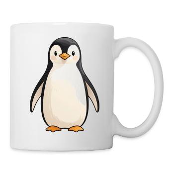Niedlicher Pinguin Cartoon Stil - Tasse - Weiß - Rechts