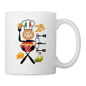 Collage Italien de Délices - Mug blanc - blanc - Droite