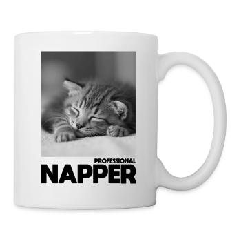 Professional Napper – Schlafende Katze - Tasse - Weiß - Rechts