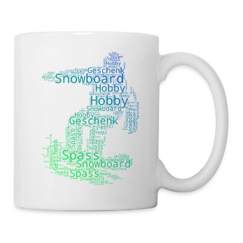 Un motif juste pour le snowboard - Mug blanc - blanc - Droite