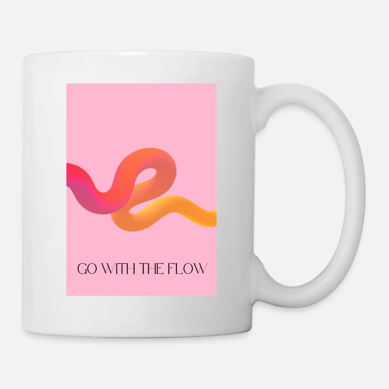 Mit dem Strom schwimmen - Tasse - Weiß