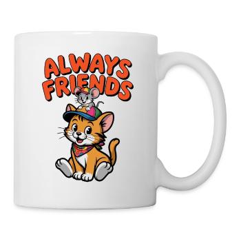 Toujours des amis chats souris - Mug blanc - blanc - Droite