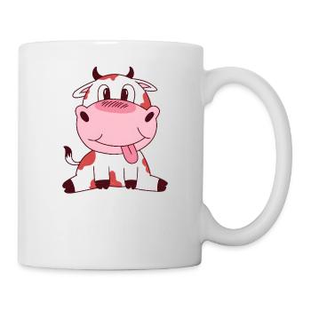 Offizielles Bauernhofshirt – Süße Kuh Design - Tasse - Weiß - Rechts