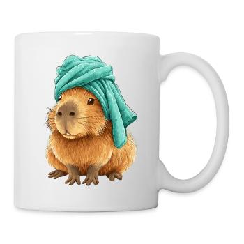Capybara with cloth - Mug - white - Right