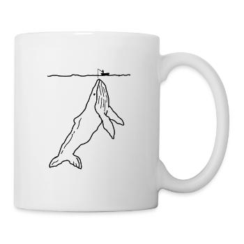 Angler Fishing Blue Whale Gift - Mug - white - Right