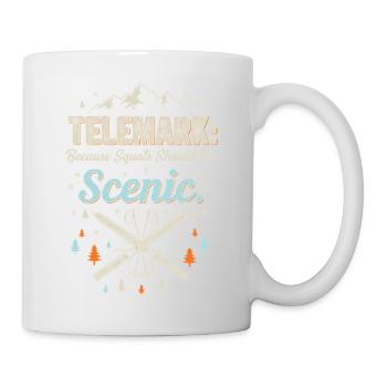 Telemark Ski Squats drôles Scenic Rétro Vintage - Mug blanc - blanc - Droite