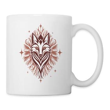 Krafttier Fuchs - spirituelles Waldtier Design - Mug blanc - blanc - Droite
