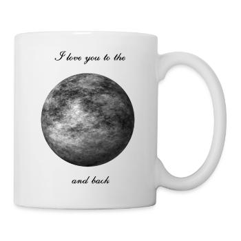 Moon love to the moon and back - Mug - white - Right