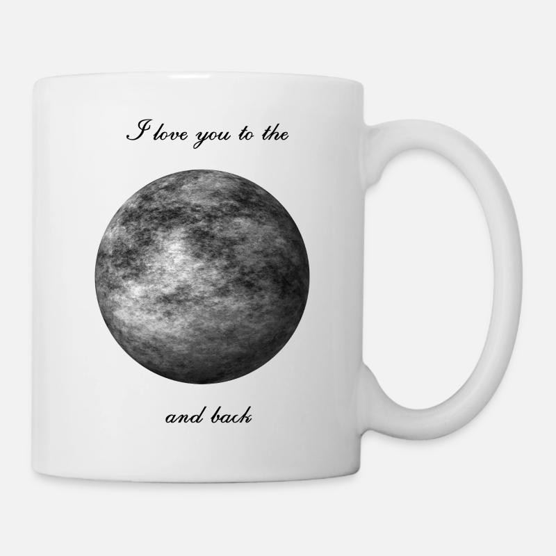 Amour lunaire vers la lune et retour - Mug blanc - blanc