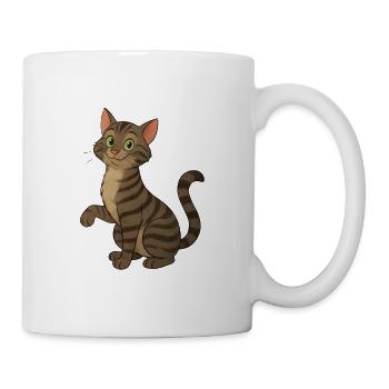 Chat tigré espiègle - Mug blanc - blanc - Droite