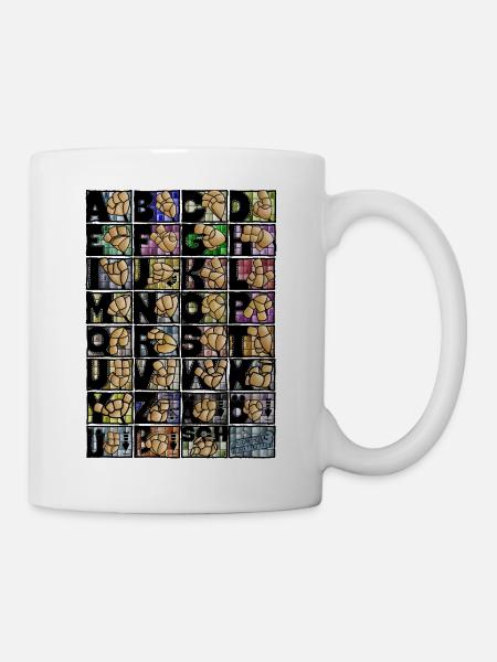 Alphabet des doigts allemand 3 / - Mug blanc - blanc