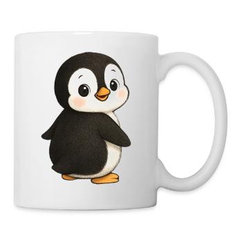 Pinguin niedlich Süßes Tier Südpol - Tasse - Weiß - Rechts